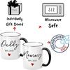 EST 2025 New Daddy & Mommy Coffee Mugs Set of 2, First Time Mommy Daddy Gift Prospective Parents Mugs Gift, EST 2025 Valentine's Day New Parents