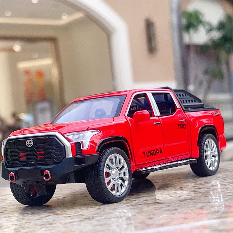 1/32 Toyota Tundra Aliaj Model Mașină Pickup Metal Turnat Sub Presiune Jucărie Vehicule Off-Road Model Mașină Simulare Înaltă Sunet și Lumină Cadouri pentru Copii