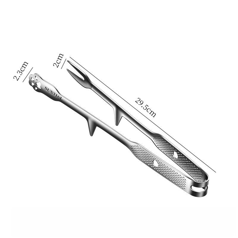 

1PC Stainless Steel Food Clip Barbecue Fried Steak Bread Buffet Home Kitchen Food Clip