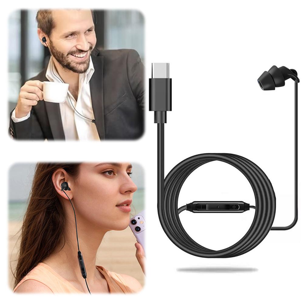 3.5mm/Type-c Wired Earbuds In Ear Headphone Wired Earphones with Mic Single Earphone Soft Silicone for Android Phone MP3 Players