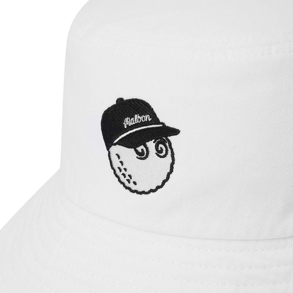 MALBON GOLF New Basic Logo Bucket Hat Ivory