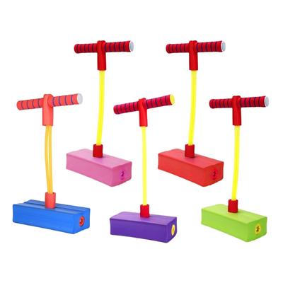 Toddler Friendly Foam Bounce Stick Safe Indoor Outdoor Bouncing Toy with Sound and Glowing Handlebar