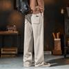 Casual pants men's autumn and winter chenille wide-leg sweatpants new winter loose straight sports long pants