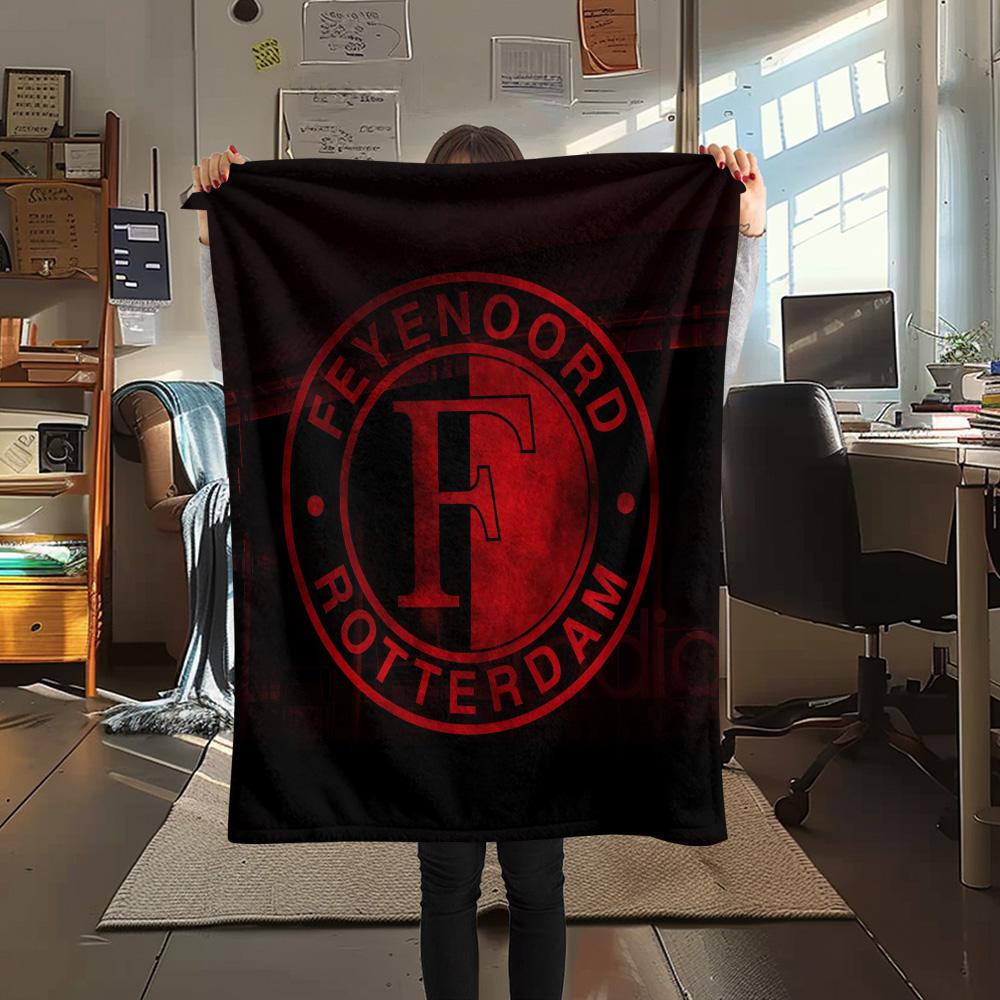 Feyenoord Rotterdam Flannel Blanket, High quality Comfortable for All Seasons, Home Decor, Warmth and Comfort