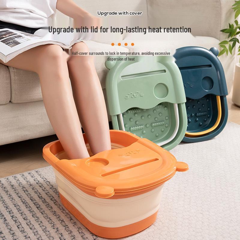 Foldable Deep Foot Bath Basin for Calves - Portable Dormitory Steam and Household Use