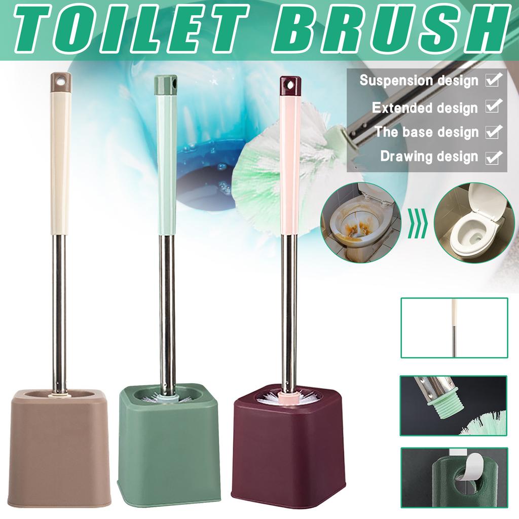 Toilettenbürsten- und Halter-Set, wandmontierte Toilettenschüsselbürste für Badezimmer