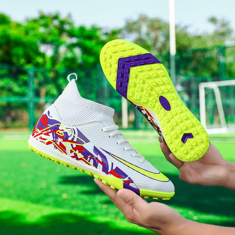 Unisex Football Boots with Long Spikes & Small Studs for Youth & Students, Ideal for Competitions & Training