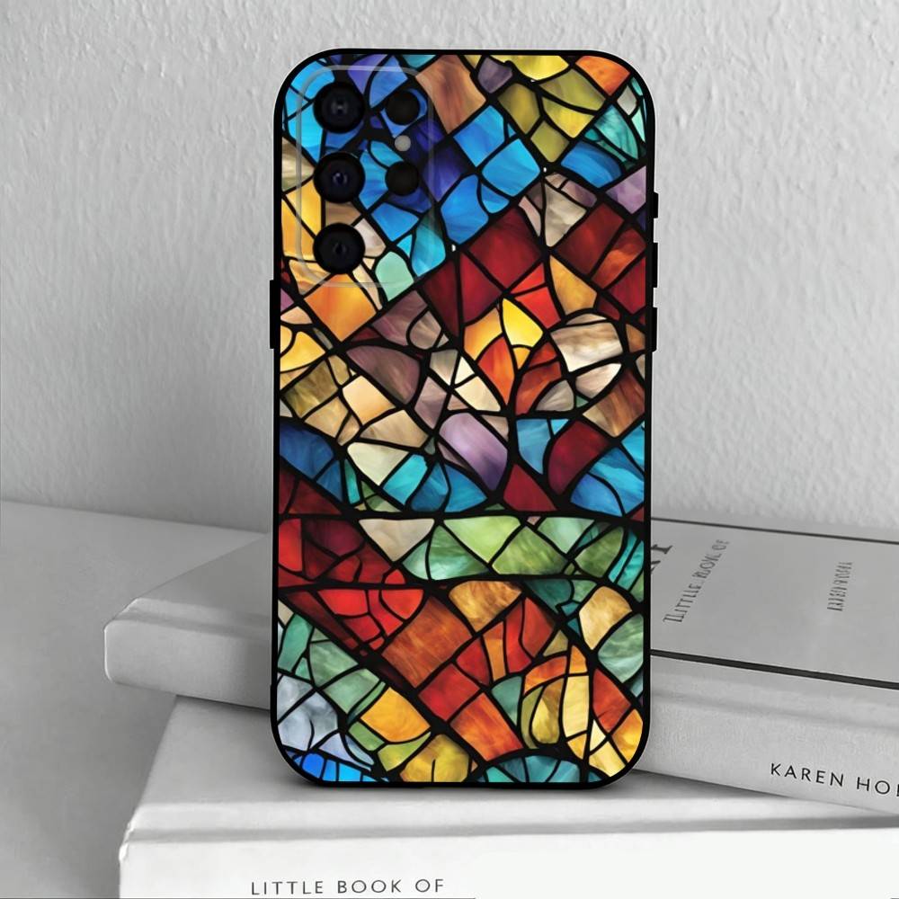 C-Kolorowy-L S-Szkło-S Etui Na Telefon Dla Samsung S25,S24,S21,S22,S23,S30,Ultra,S20,Plus,Inne Miękkie Czarne Etui