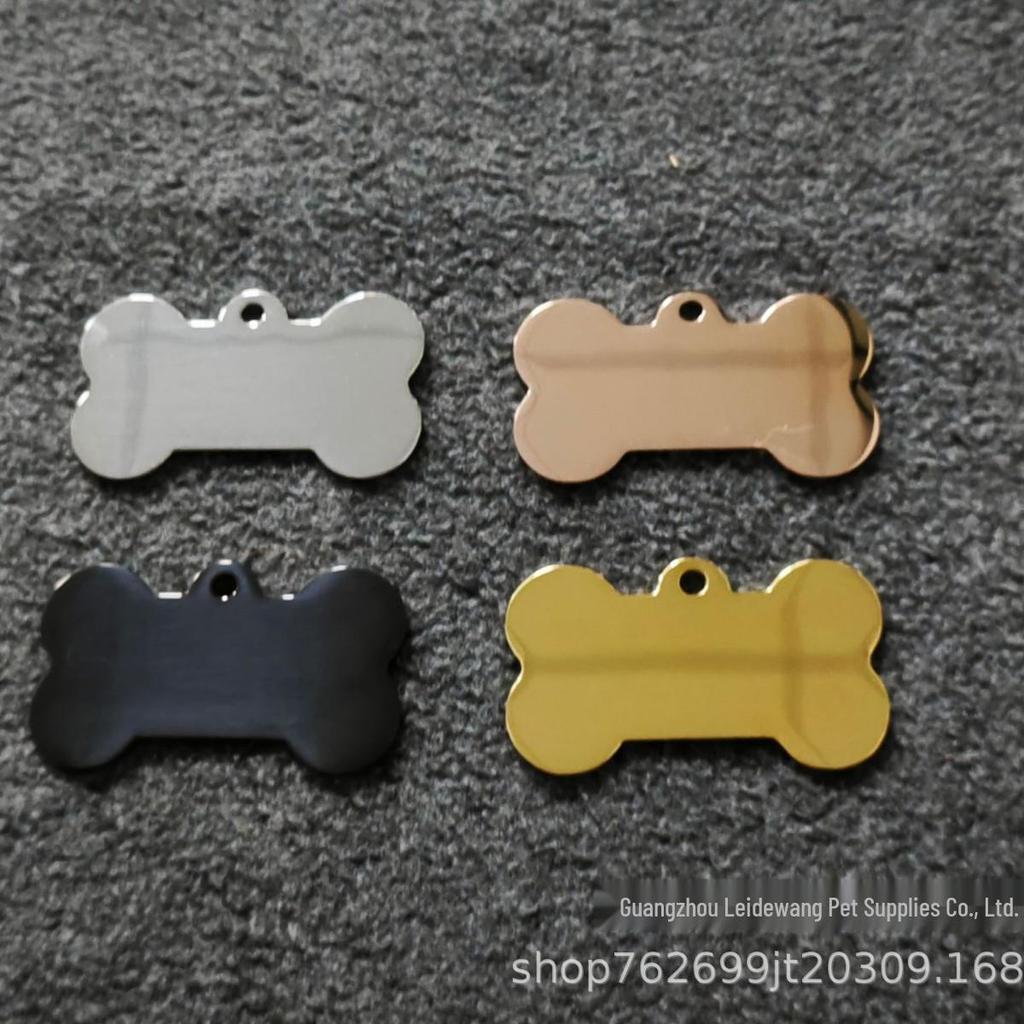 Stainless Steel Pet ID Tag with Laser Engraving for Cats & Dogs - Anti-Lost Pendant