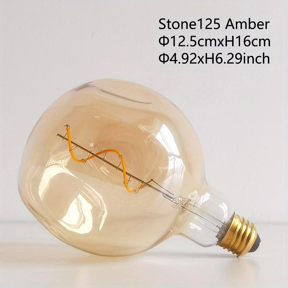 

1 шт., ретро светодиодная гибкая лампа накаливания, креативная светодиодная лампа с диммером, 220 В, 4 Вт, цоколь E26, 2300 К, теплый свет, янтарная стеклянная лампа Type 1