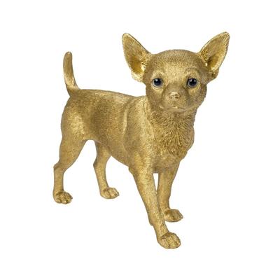 Woovia Yürüyen Chihuahua Altın 26 x x Oyuncak Figür Süs Hayvan Bahçe Dekorasyonu Köpek 10.2 24.2cm H14174-12
