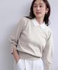 Yours BFXU1764 Collared Puff Sleeve Size Gray Women's Knit, M,