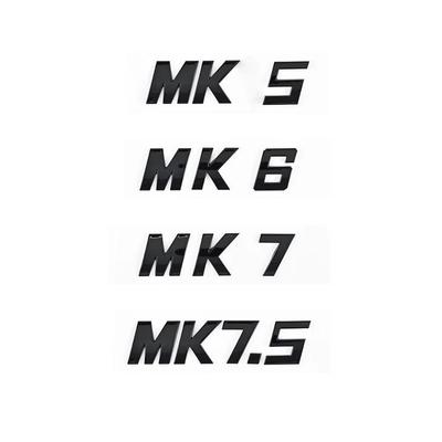 Glossy Black 3D ABS Letters MK5 MK6 MK7 MK7.5 Emblem Car Badge Sticker for VW Volkswagen GOLF Car Fender Trunk Rear Sticker