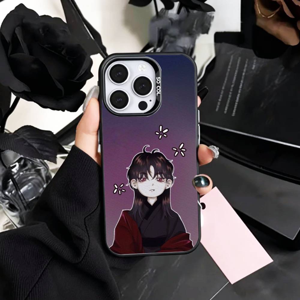 

B-BL The G-Ghost s Nocturne Phone Case For iPhone17,16,15,14,13,12,11 Plus,Pro Max Colored Silver Plated Inside Cover iPhone12PRO
