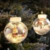 10pcs Santa Claus LED Curtain String Light Snowman Wishing Ball Christmas Decorations  Home