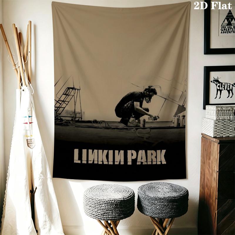 Linkin Park Wall Tapestry Aesthetic Wall Hanging Printed Fabric Blanket Decorative Tapestries for Bedroom Living Room Home Decor