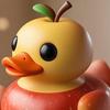 Fruit Duck Figurine Resin Fruit Themed Duckling Statue Peach Strawberry Duck
