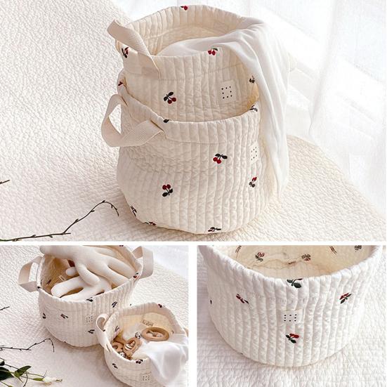 Storage Basket Soft Texture Wide Application Cotton Assorted Cartoon Organizer Box Household Supplies