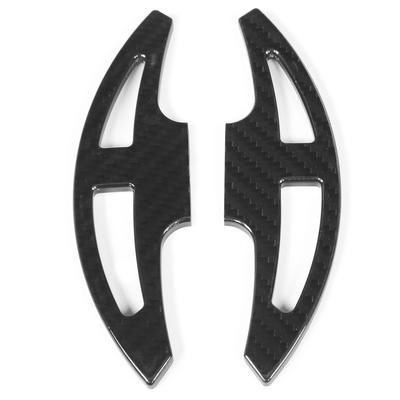 Extend Length Upgrade Carbon Fiber Paddle Shifters Gloss Black Replacement for E46 E90 E92 E93 M3 08‑13Cross Grain