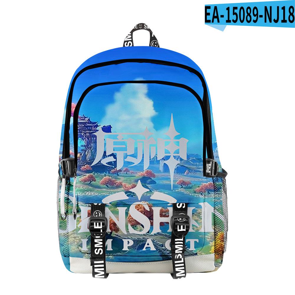 Trendy Popular Genshin Impact Student School Bags Unisex 3D Print Oxford Waterproof Notebook multifunction Travel Backpacks