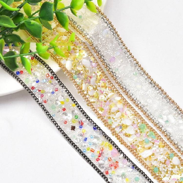 1.1Yard Sparkling Rhinestones Ribbon for Birthday Wedding Decorations Rhinestones Ribbons for Cake Candle Decoration