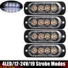 4X4LED Car Strobe Warning Light Grill Flashing Breakdown Emergency Light Car Truck Trailer Beacon Lamp Led Side Light for Car