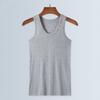 2 Stück Herren Sommer Fitness Weste Einfarbig Nahtlos U-Ausschnitt Ärmellos Dehnbar Weich Atmungsaktiv Schnelltrocknend Pullover Lässig Männer Gym Sport Tank Top