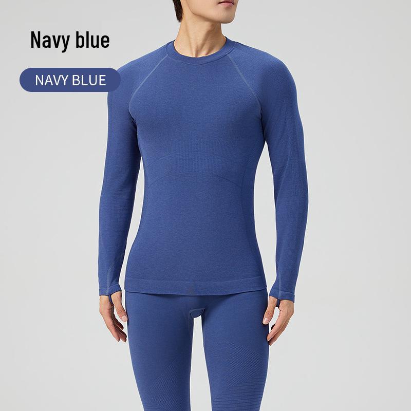 Мужской бесшовный влагоотводящий горнолыжный костюм Осень/Зима - Дышащий, Теплый, Быстросохнущий спортивный тренировочный комплект XL