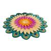 Yousheng Diatomaceous Earth Floor Mat 3D Realistic Rainbow Sunflower Pattern Quick Dry Non-Slip Absorbent Mat