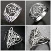 Unift Vintage Witch Knot Rings Stainless Steel Protection Amulet Jewelry for Women Men Wicca Accessories