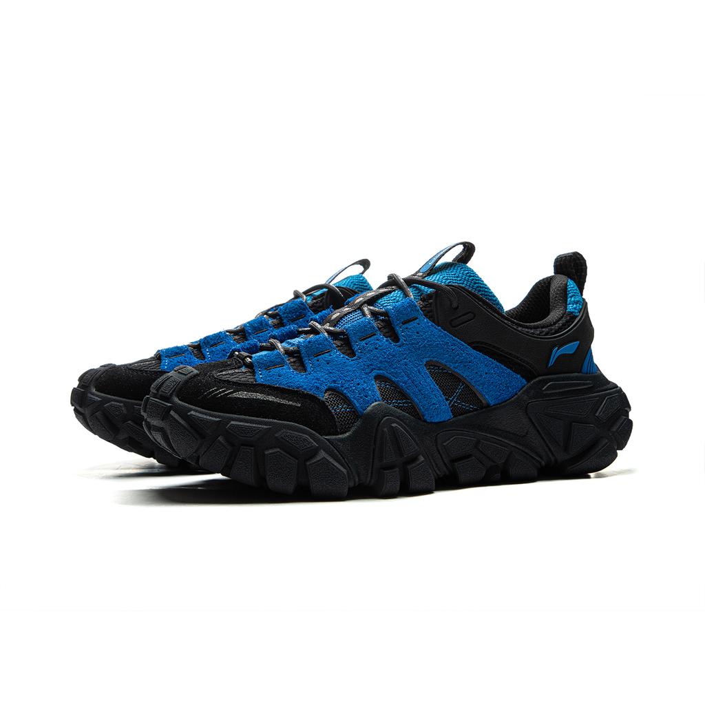 Li Ning Sand Dune Cushioning Slip Resistant Abrasion Resistant Breathable Height Increasing Low top Casual Shoes Men's AGCU435-4