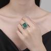 2026 Jewelry Exquisite Accessories Retro Zircon Inlaid Princess Square Main Stone Adjustment Finger