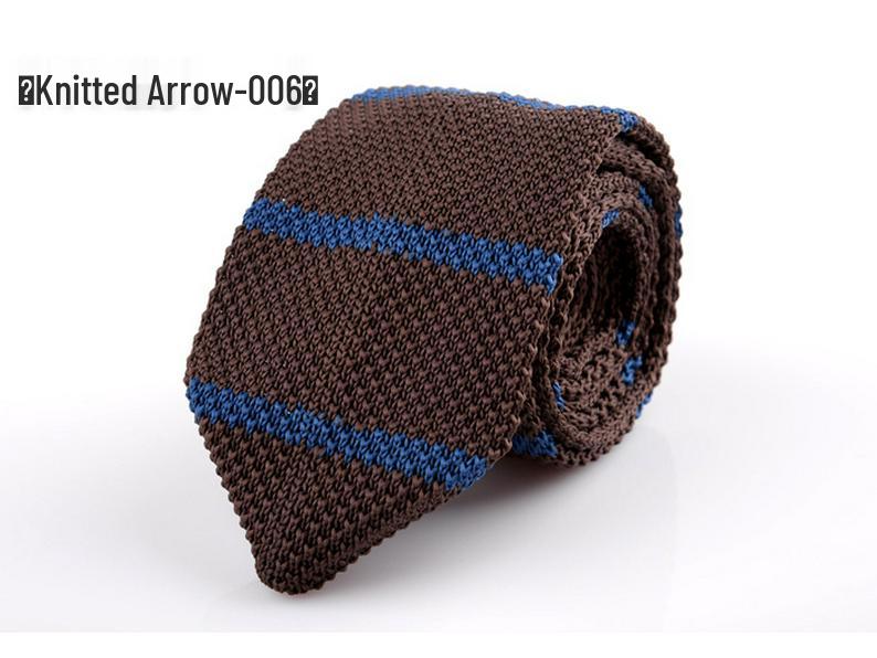 Cross-Border Exclusive Custom Arrow-Shaped Knitted Tie for Men & Women