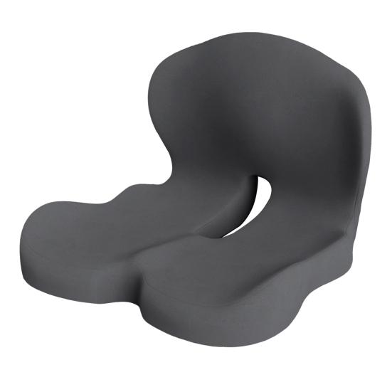 2-in-1 Seat Cushion Ergonomic Memory Foam Back Cushion Non-Slip Base Seat Cushion with Lumbar Support for Office Chair Car Seat