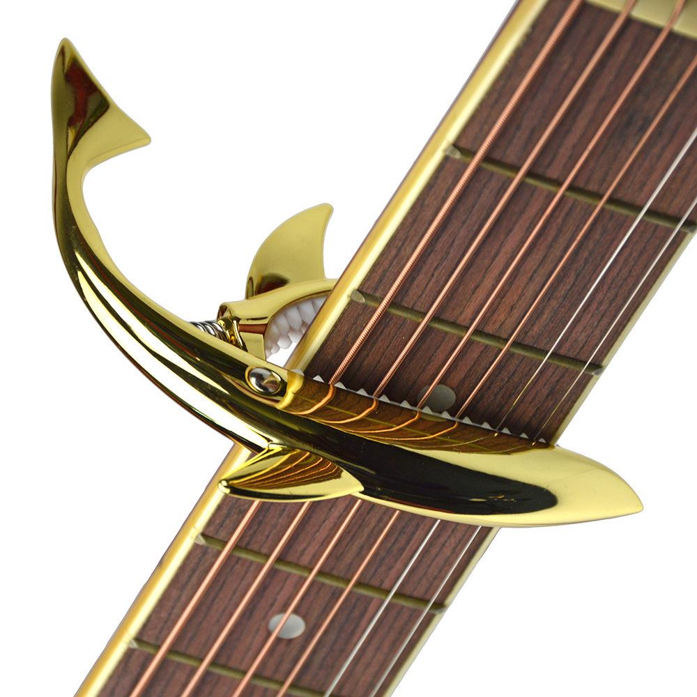 Personalized Shark Zinc Alloy Guitar & Ukulele Capo with Tuner