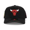 New Era 9FORTY Chicago Bulls NBA 40th Anniversary Snapback Cap In Grey with Colored Brim and Side EU 940AF Bottom, Black, Patches. Exclusive. A-Frame.
