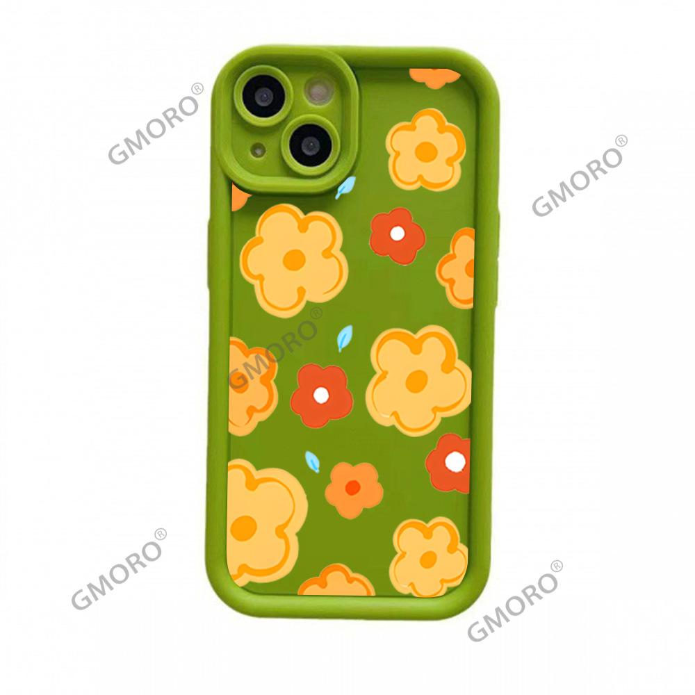 Full Screen Oil Painting Yellow Flower Suitable for Apple 16promax High Value Mobile Phone Case 17 Silicone Soft Case