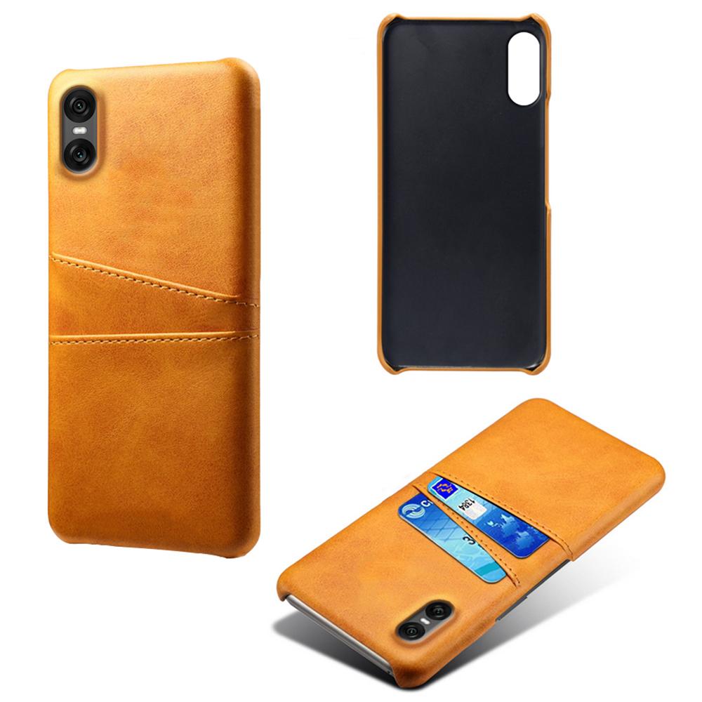 Pro pouzdro Sony Xperia 10 VII Dva sloty na karty PU kůže+Tvrdý PC kryt na telefon