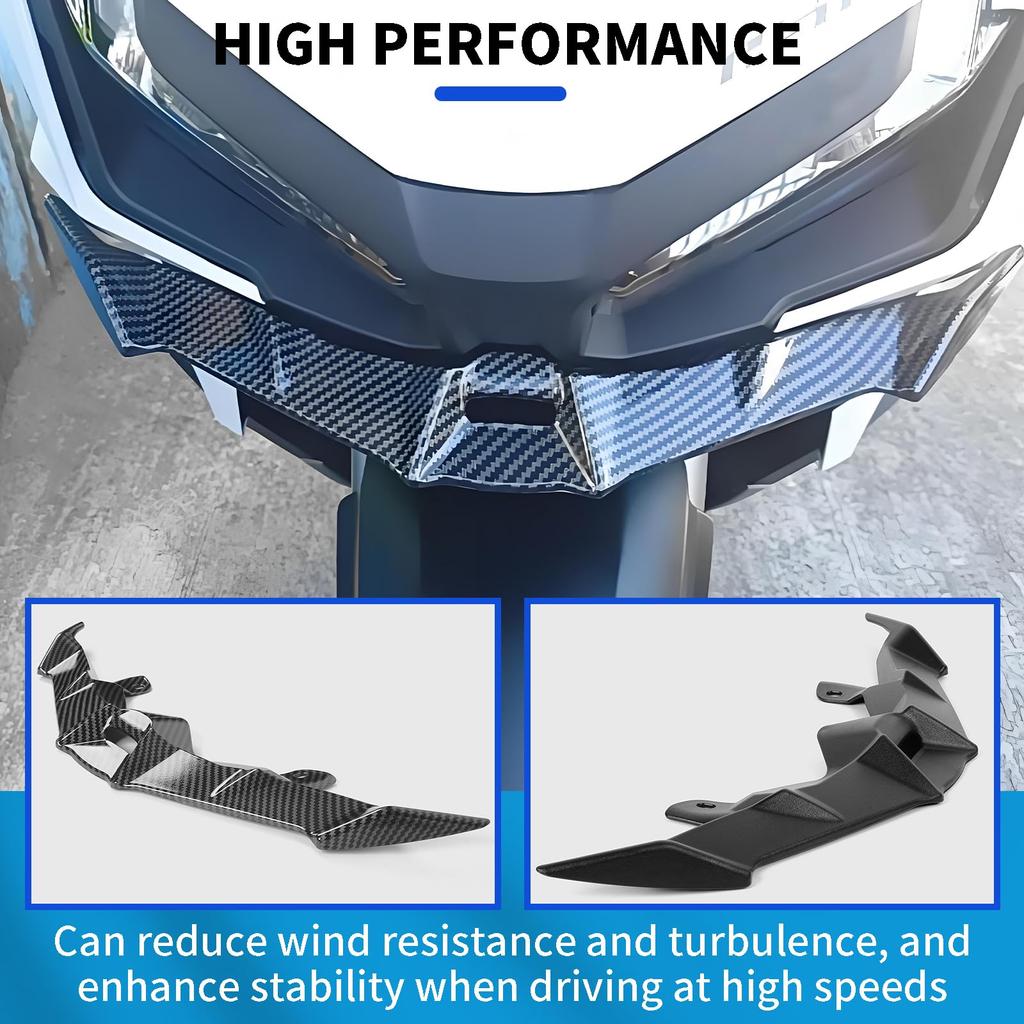 GFARDMOTO Motorcycle Front Fairing Winglet Aerodynamic Spoiler Beak Nose Cone Extension Fixed Wing Kit for Honda ADV160 ADV 160 Fiber / 2023-2025 /