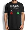 Tricou Amuzant Isus Te Cheamă, Tricou Cadou Creștin, Tricou Telefon Christos Te Cheamă