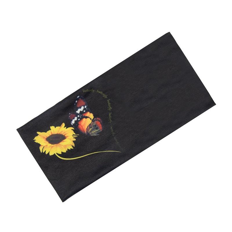 

Цифровая печать подсолнух пасторальный стиль Широкая эластичная спортивная повязка на голову для йоги Size fits all