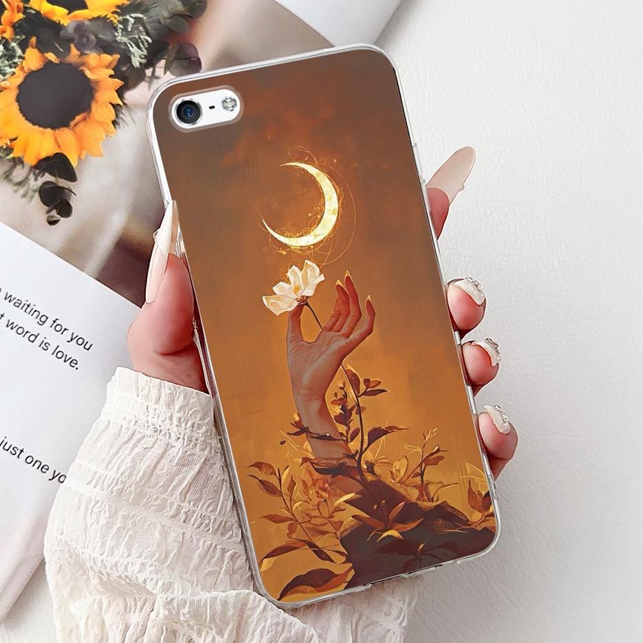 Für Apple iPhone 5 5S Hülle iPhoneSE Luxuriöse Bemalte Blumenhülle Weiche Silikon-Handyhülle Für iPhone SE 2020 2022 iPhone5 Fundas