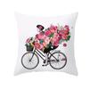Bicycle Pattern Decorative Pillowcase Living Room Office Decoration Home Pillowcase