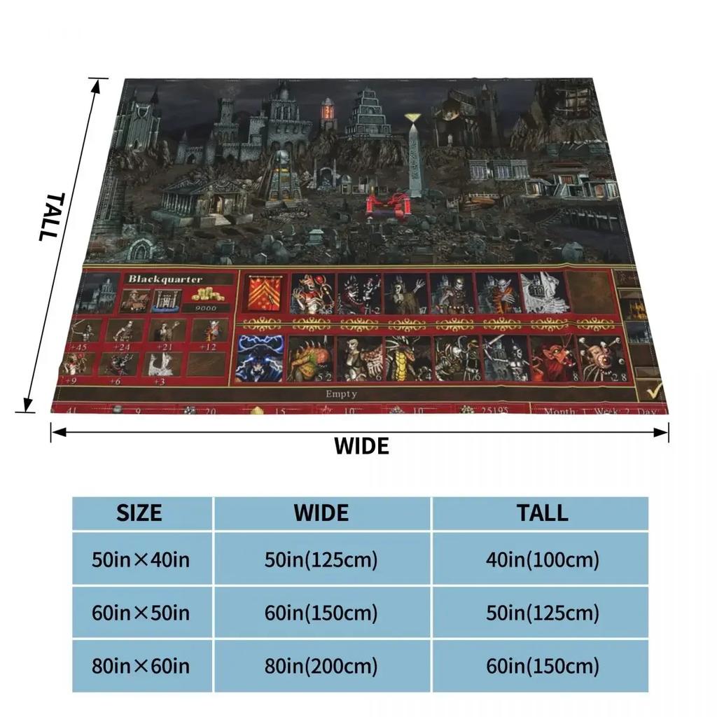 Heroes Of Might & Magic 3 Blanket Sofa Cover Fleece Autumn/Winter Anime Game Warm Throw Blanket for Bed Couch Bedding Throws