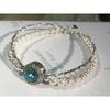 Sea Blue Pearl and Silver