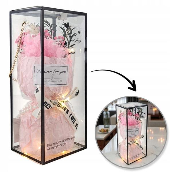 Ecarla Flower Box Bouquet of Scented Soap Flowers In a Box LED Buk20