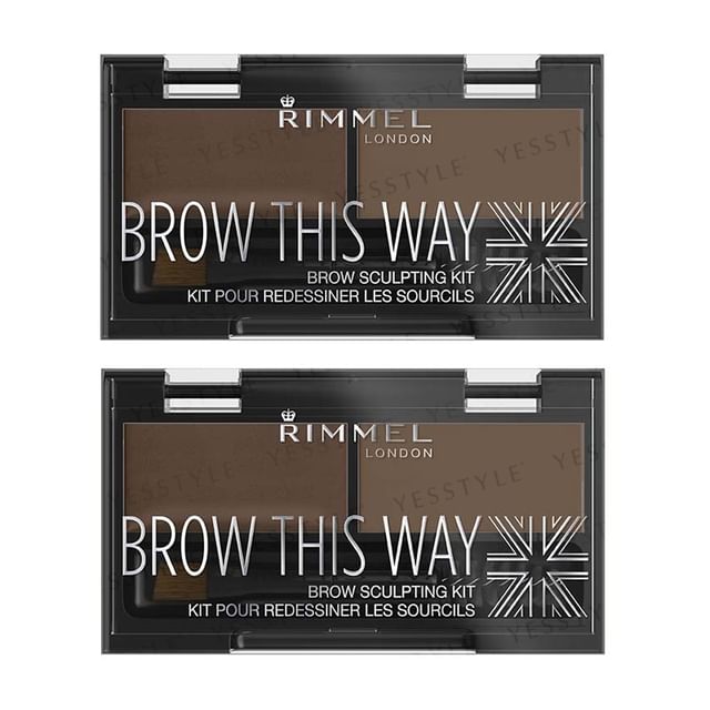 RIMMEL LONDON - Brow This Way Brow Sculpting Kit 002 Medium Brown