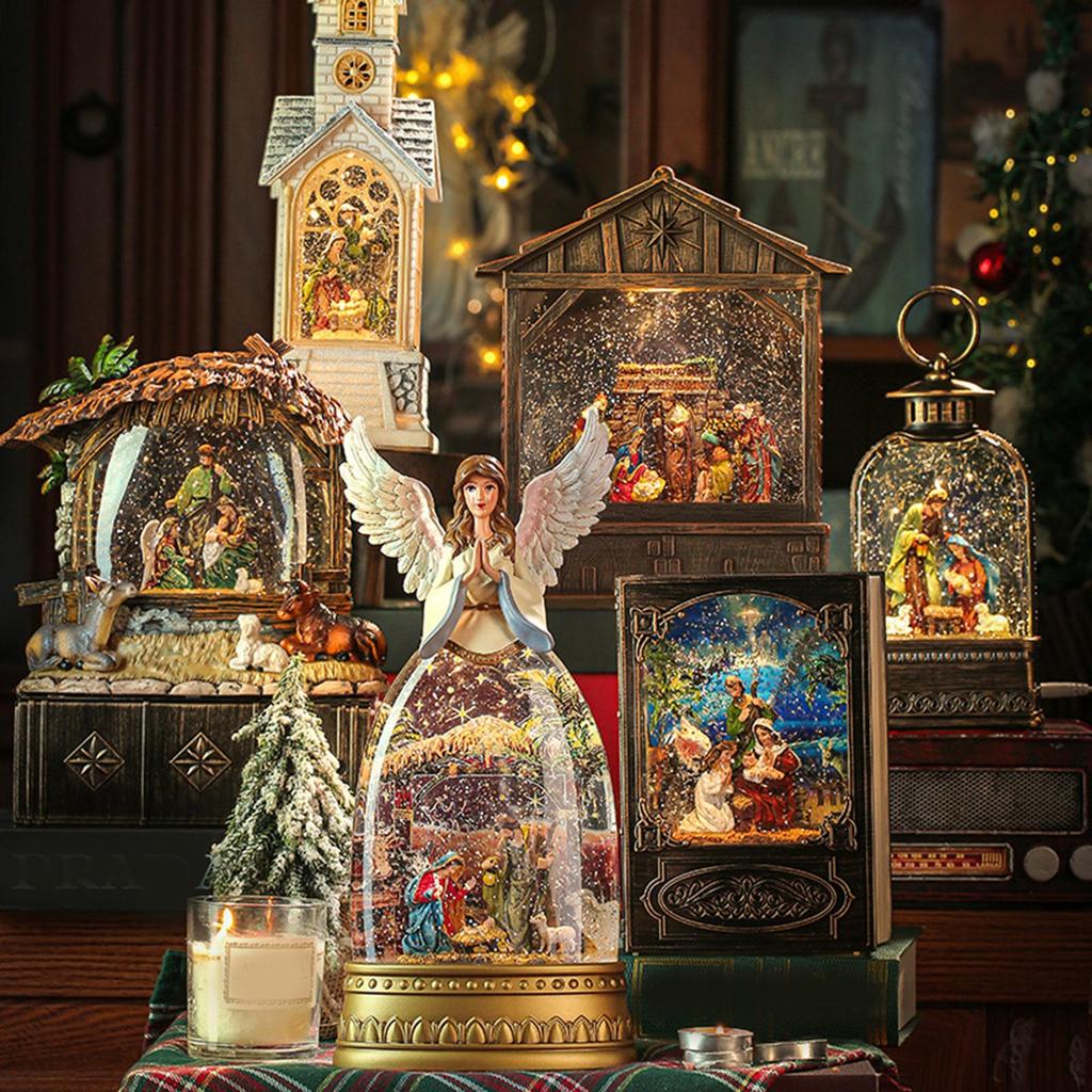 Boule à neige de Noël, Qui peut être utilisée comme décoration de table, Nuit de la Nativité
