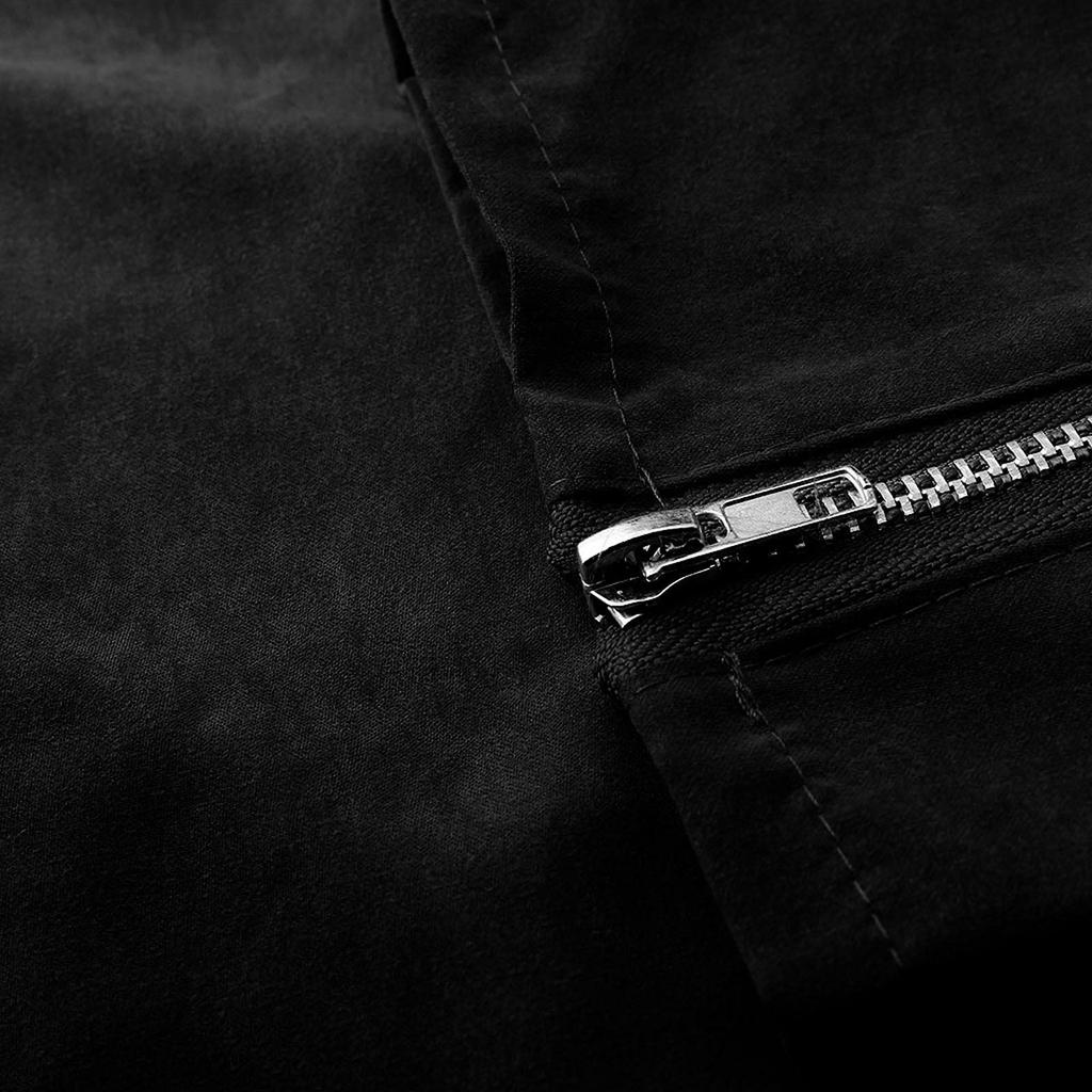 Dames Retro Kort Fusk Lærjakke Treningsjakke Dames MC-jakker Glidelås Fusk Lærjakke Med Lommer Medium Motorsykkelkåpe