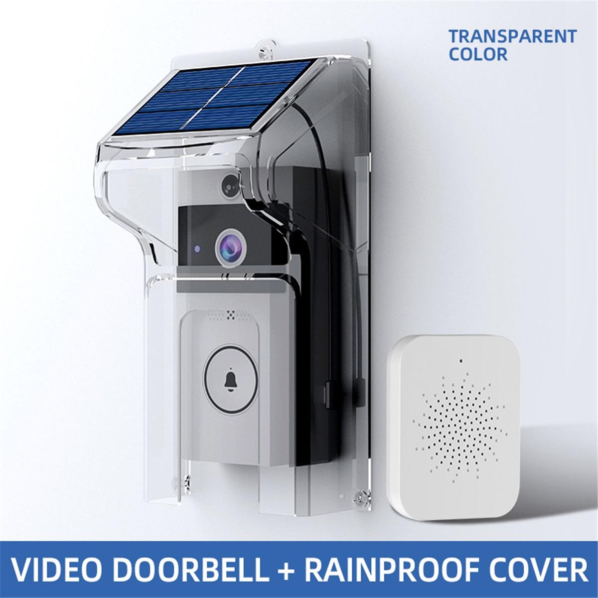 

Solar Wireless Smart Video Doorbell HD Security Camera with Rain Cover Weatherproof Outdoor Two-Way Talk Voice Changer WiFi Door video doorbell set